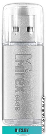 USB накопитель (Флешка) Mirex Unit Silver 64GB [13600-FMUUSI64]