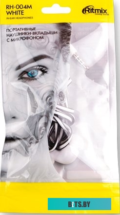 Наушники (Гарнитура) Ritmix RH-004M (белый) <RH-004M White>
