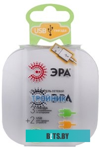 Сетевой фильтр (удлинитель) Эра SP-3e-USB-2A <Б0015243>