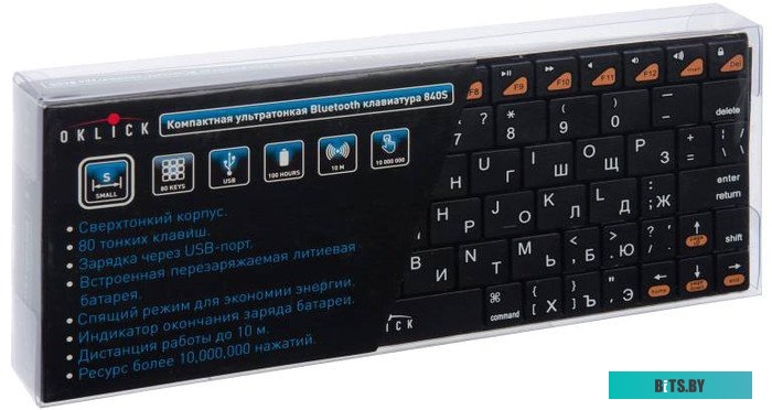Клавиатура Oklick 840S Wireless Bluetooth Keyboard