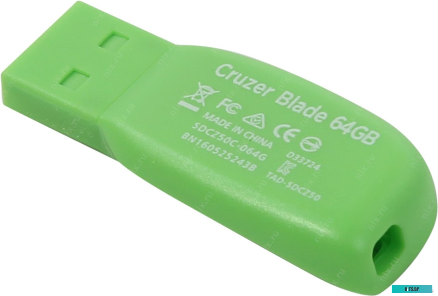 USB накопитель (Флешка) Sandisk Cruzer Blade 64GB (зеленый) [SDCZ50C-064G-B35GE]