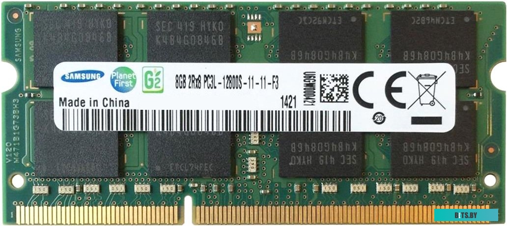 Модуль памяти Samsung 8GB DDR3 SO-DIMM PC3-12800 [M471B1G73DB0-YK0]