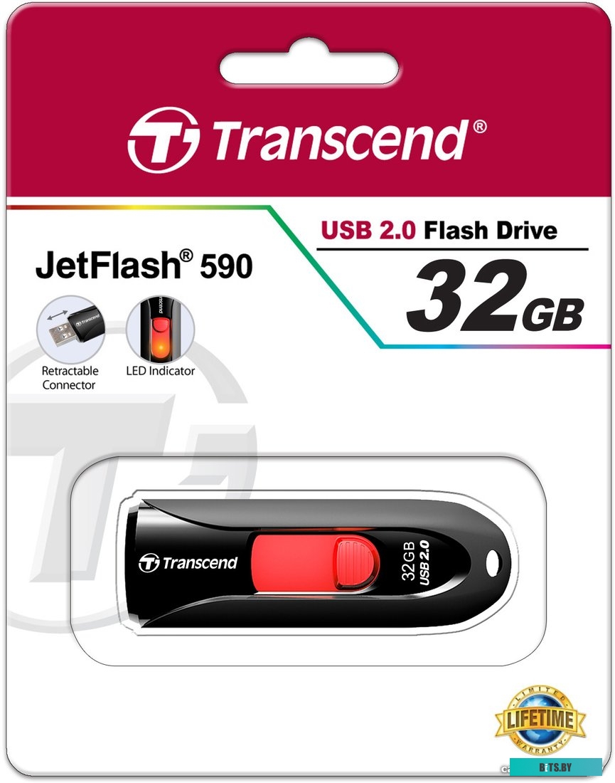 USB накопитель (Флешка) Transcend JetFlash 590 32GB (TS32GJF590K)