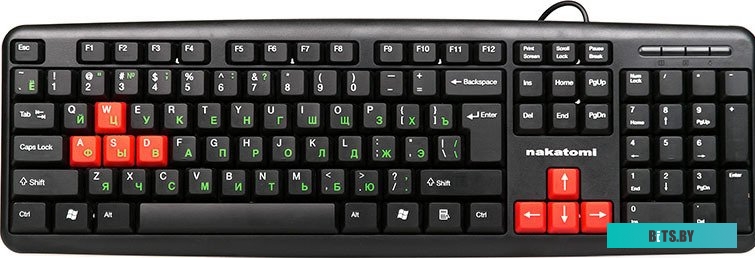 Клавиатура Nakatomi KN-02U Black-Red
