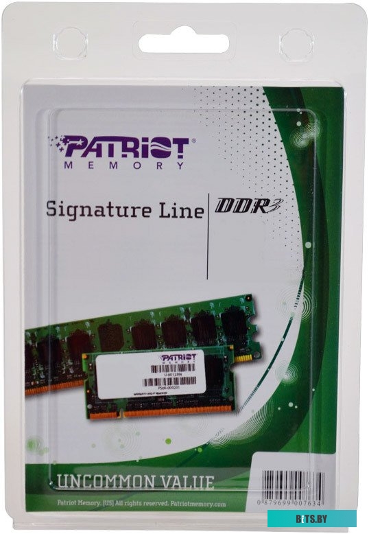 Оперативная память Patriot Signature 4GB DDR3 SO-DIMM PC3-10600 (PSD34G13332S)
