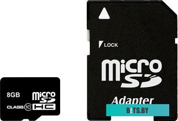 Карта памяти SmartBuy microSDHC (Class 10) 8 Гб + SD адаптер (SB8GBSDCL10-01)