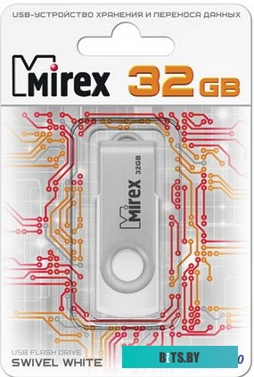 USB накопитель (Флешка) Mirex SWIVEL WHITE 32GB (13600-FMUSWT32)