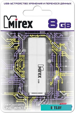 USB накопитель (Флешка) Mirex Color Blade Line 8GB (белый) [13600-FMULWH08]