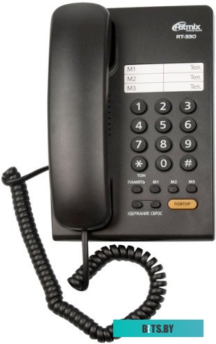 Проводной телефон Ritmix RT-330 (черный)