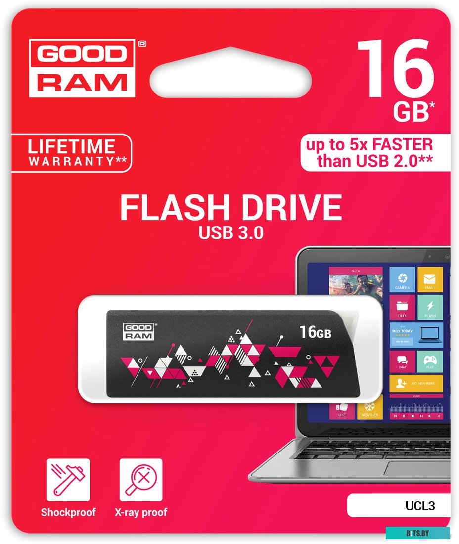 USB накопитель (Флешка) GoodRam UCL3 16GB [UCL3-0160K0R11]