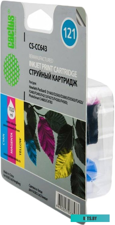 Картридж Cactus CS-CC643 (аналог HP 121 (CC643HE))