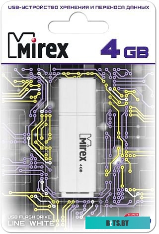 USB накопитель (Флешка) Mirex Color Blade Line 4GB (белый) [13600-FMULWH04]