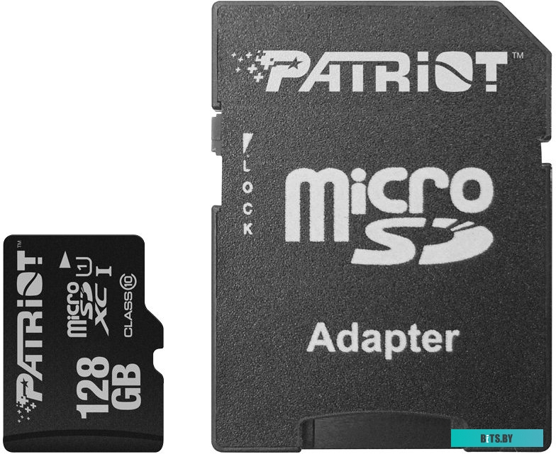 Карта памяти Patriot microSDXC LX Series (Class 10) 128GB + адаптер [PSF128GMCSDXC10]