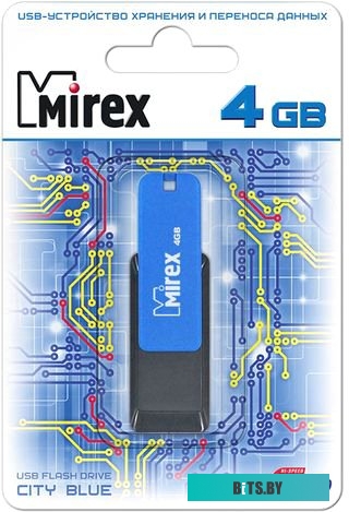 USB накопитель (Флешка) Mirex Color Blade City 4GB (синий) [13600-FMUCIB04]