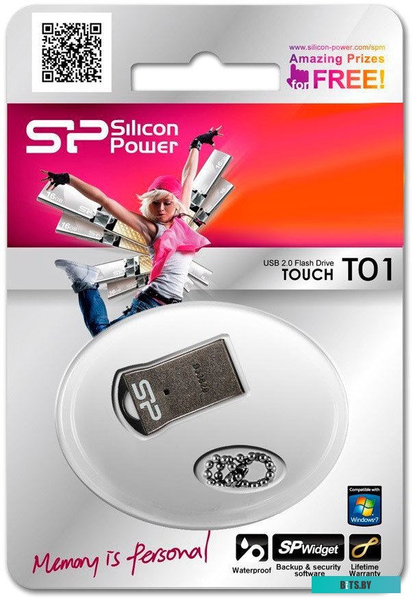 USB накопитель (Флешка) Silicon Power Touch T01 64GB Black (SP064GBUF2T01V1K)