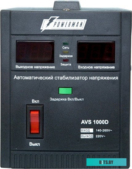 Стабилизатор напряжения Powerman AVS 1000D Black