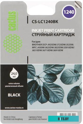 Картридж Cactus CS-LC1240BK (аналог Brother LC1240BK)