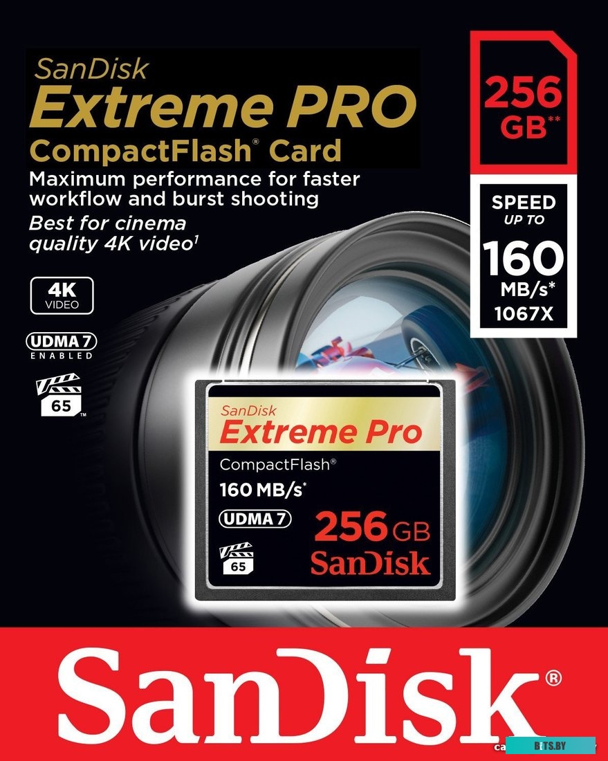 Карта памяти SanDisk Extreme Pro CompactFlash 256GB [SDCFXPS-256G-X46]