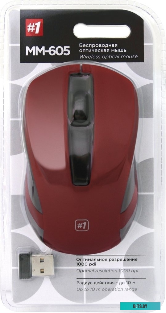Мышь Defender #1 MM-605 (красный) <52605>