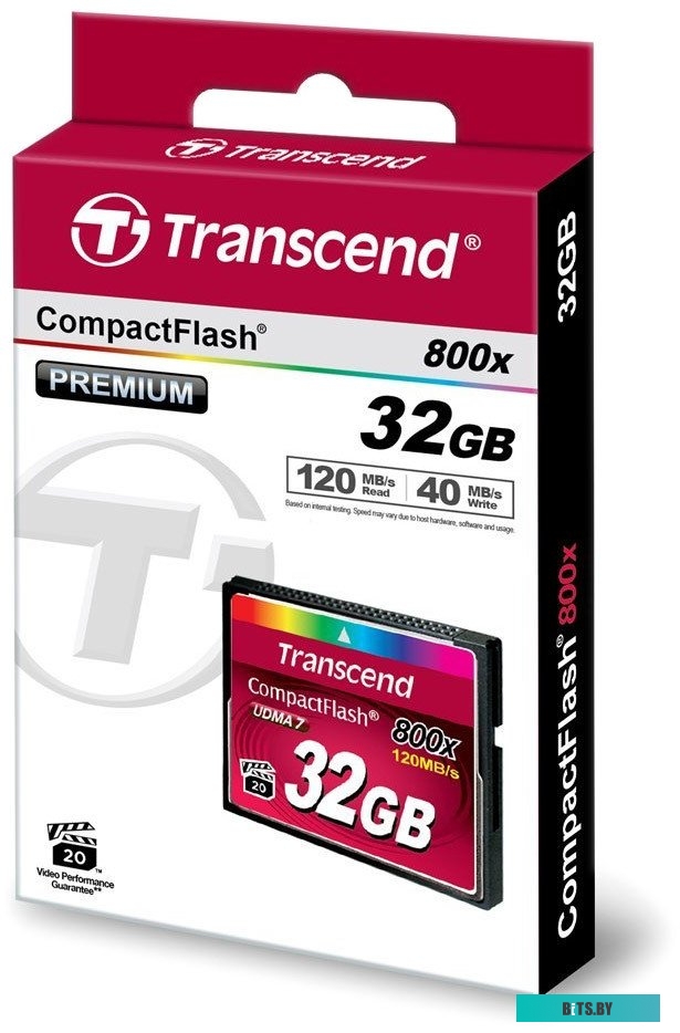Карта памяти Transcend 800x CompactFlash Premium 32GB (TS32GCF800)