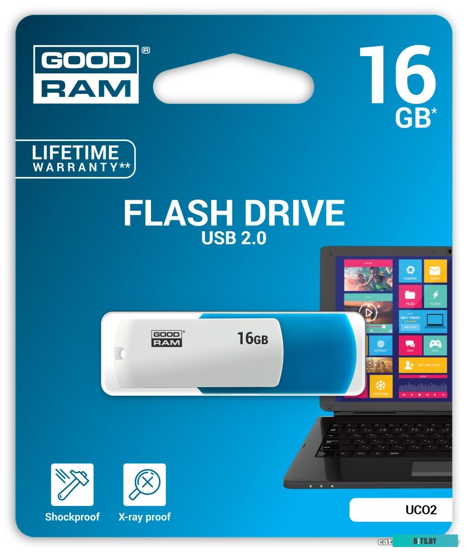 USB накопитель (Флешка) GoodRam UCO2 16GB [UCO2-0160MXR11]