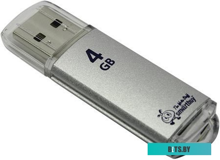 USB накопитель (Флешка) Smart Buy V-Cut 4GB (серебристый) [SB4GBVC-S]