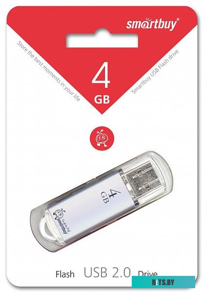 USB накопитель (Флешка) Smart Buy V-Cut 4GB (серебристый) [SB4GBVC-S]