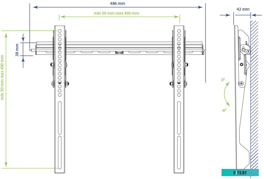 Кронштейн для телевизора Kromax VEGA-12 черный 22"-65" (26014)