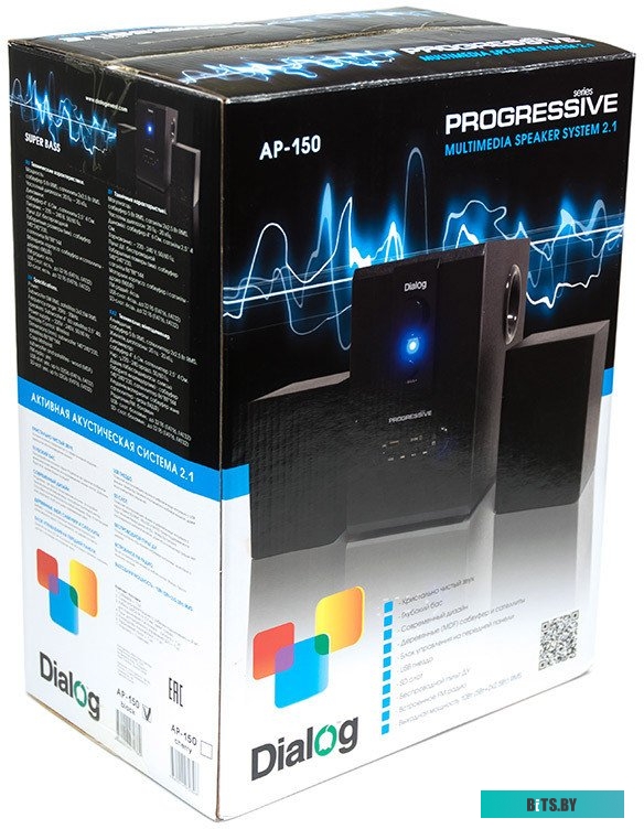 Акустические колонки Dialog Progressive AP-150 BROWN - 2.1, 10W+2*5W RMS, USB+SD reader