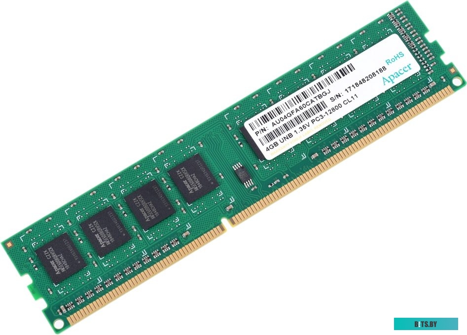 Модуль памяти Apacer 4Gb DDR3 PC3-12800 [AU04GFA60CATBGJ]