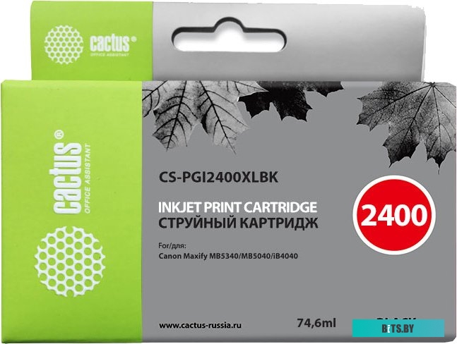 Картридж Cactus CS-PGI2400XLBK (аналог Canon PGI-2400XL BK)