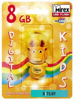 USB накопитель (Флешка) Mirex DRAGON YELLOW 8GB (13600-KIDDRY08)