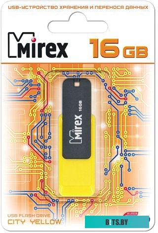 USB накопитель (Флешка) Mirex Color Blade City 16GB (желтый) [13600-FMUCYL16]