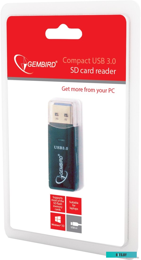 Карт-ридер UHB-CR3-01 Gembird SD-reader компактный