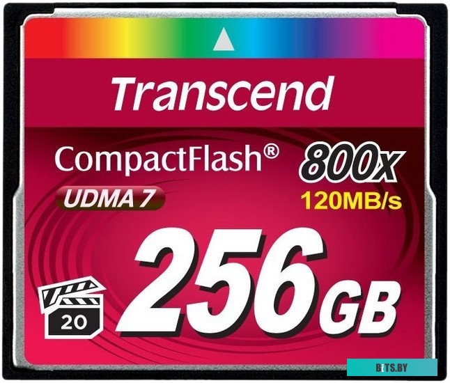 Карта памяти Transcend 800x CompactFlash Premium 256GB (TS256GCF800)