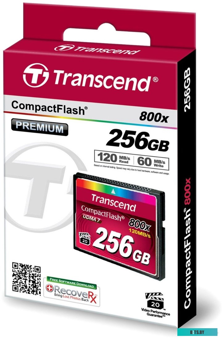 Карта памяти Transcend 800x CompactFlash Premium 256GB (TS256GCF800)