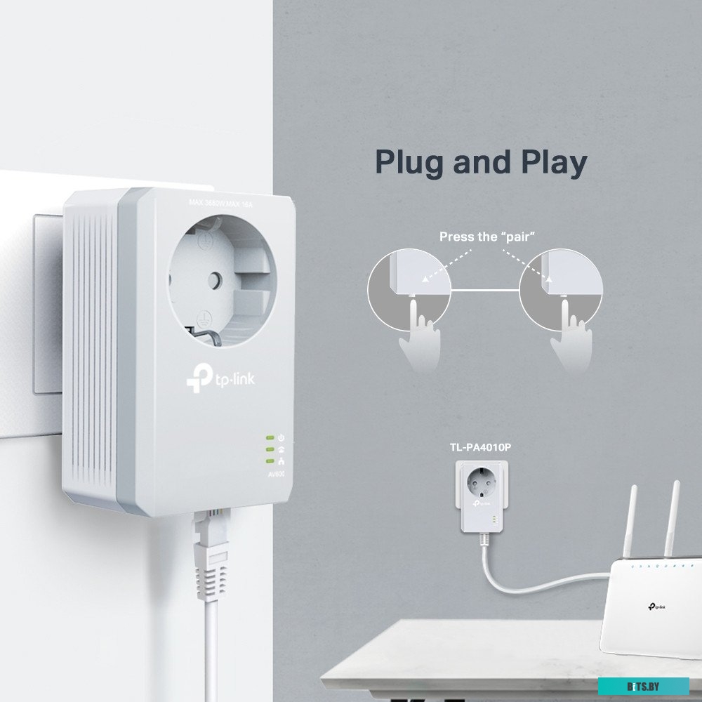 Адаптер Powerline TP-Link TL-PA4010PKIT