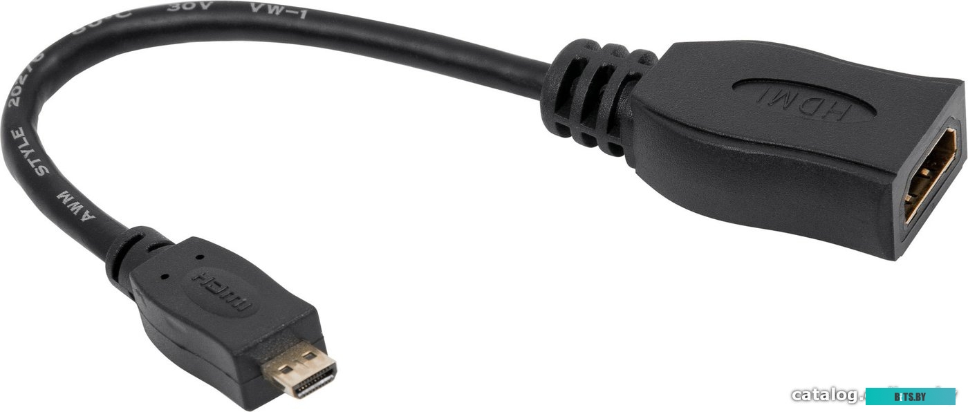Defender < 87301 > Кабель-переходник microHDMI (M) - > HDMI (F)   8см