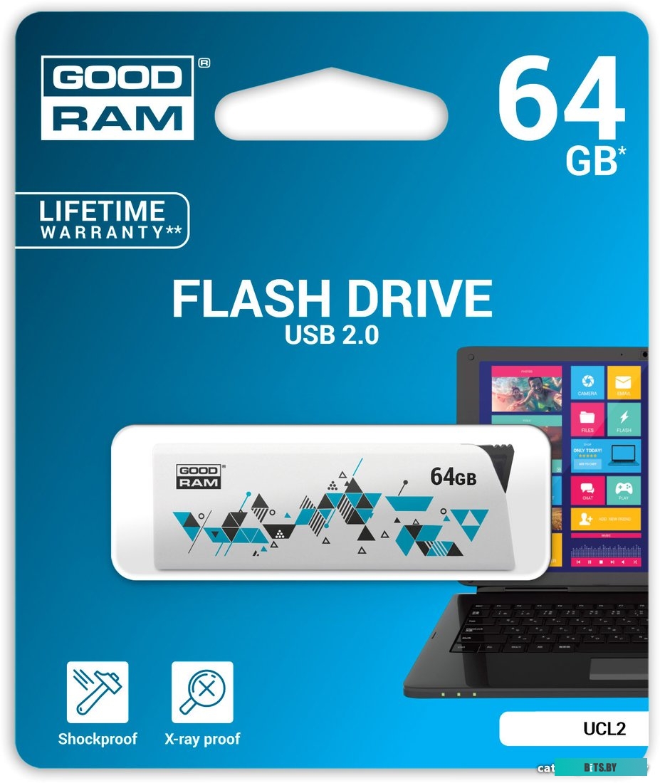 USB накопитель (Флешка) GoodRam UCL2 64GB [UCL2-0640W0R11]