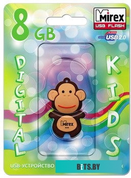 USB накопитель (Флешка) Mirex MONKEY BROWN 8GB (13600-KIDMKB08)
