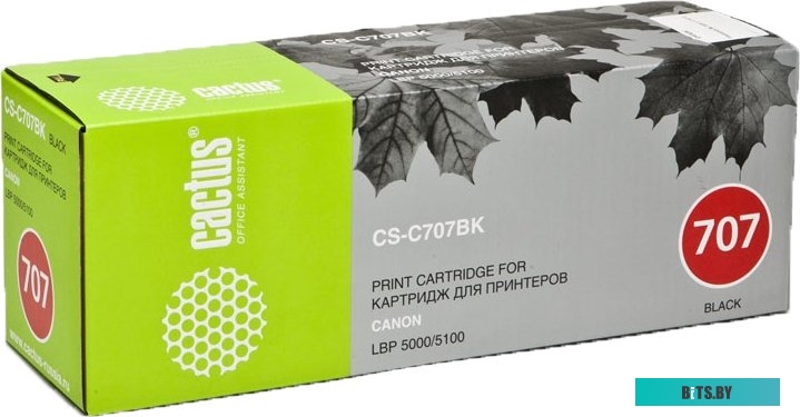 Картридж Cactus CS-C707BK (аналог Canon Cartridge 707 Black)
