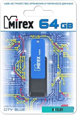 USB накопитель (Флешка) Mirex Color Blade City 64GB (синий) [13600-FMUCIB64]
