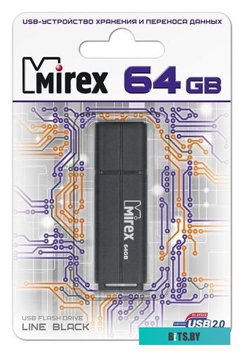 USB накопитель (Флешка) Mirex Color Blade Line 64GB (черный) [13600-FMULBK64]
