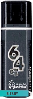 USB накопитель (Флешка) Smart Buy Glossy series Black 64GB (SB64GBGS-K)
