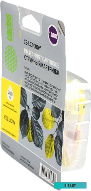 Картридж Cactus CS-LC1000Y (аналог Brother LC1000Y)