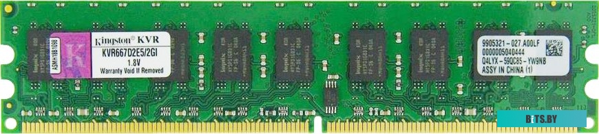Модуль памяти Kingston ValueRAM 2GB DDR2 PC2-5300 [KVR667D2E5/2GI]