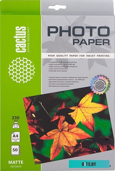 Фотобумага Cactus CS-MA423050 (A4, 50 листов, 230 г/м2) матовая