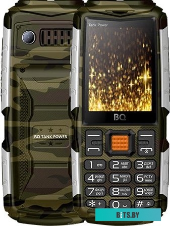 Мобильный телефон BQ-Mobile BQ-2430 Tank Power (камуфляж/серебристый)