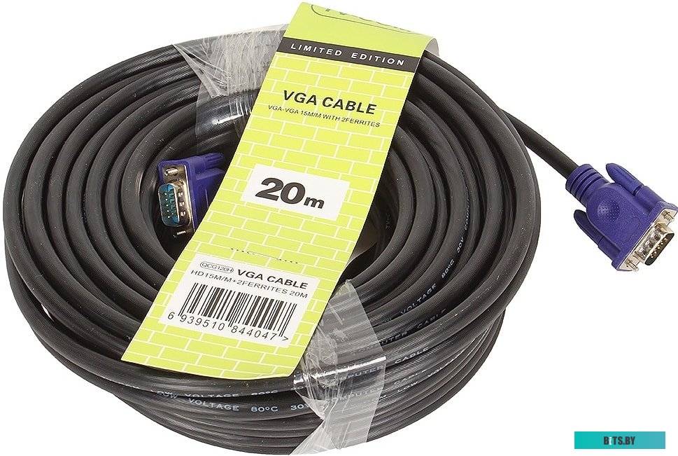 Кабель VGA-VGA, 10m 2 фильтра TV-COM <QCG120H-10M>