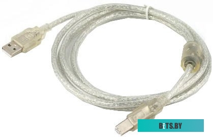 Кабель USB 2.0 A-B CCF-USB2-AMBM-TR-0.75M Gembird w/ferrite transparent 0.75м